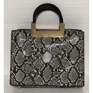 MIZTIQUE Snake Skin Pattern Double Handle Handbag Purse PREOWNED
